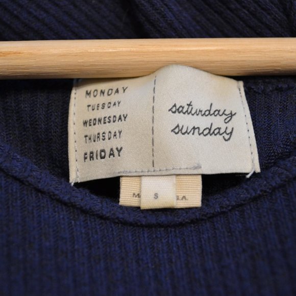 Anthropologie Saturday Sunday Long Flowy Navy Blue Dress size S - Picture 4 of 4